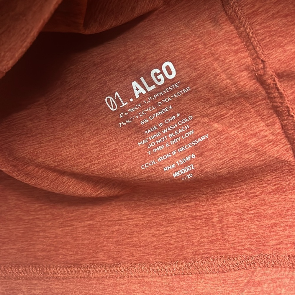 01. ALGO Orange Performance‎ Henley Shirt UV SPF 40- L - Picture 3 of 4